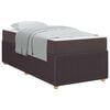 vidaXL Cadre de lit avec matelas Marron fonc&eacute; 100 x 200 cm tissu