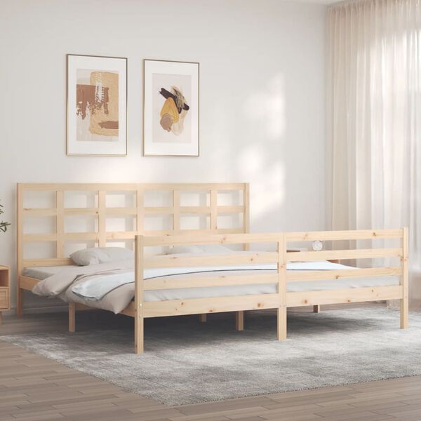 vidaXL Cadre de lit sans matelas 200x200 cm bois massif