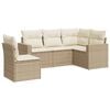 vidaXL Salon de jardin avec coussins 5 pcs beige r&eacute;sine tress&eacute;e