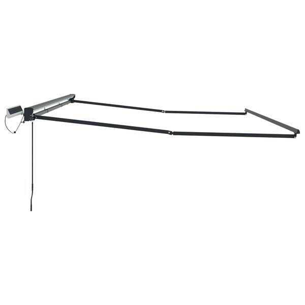 vidaXL Cadre de store r&eacute;tractable &eacute;lectrique Blanc 2,5 x 2 m Acier