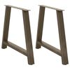 vidaXL Pieds de table &agrave; manger en forme de A, 2 pi&egrave;ces, 100 x (72-73) cm, acier