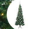 vidaXL Arbre de No&euml;l artificiel d'angle Vert 180 cm PVC et m&eacute;tal