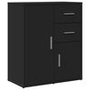 vidaXL Buffets 2 pcs noir 60x31x70 cm bois d'ing&eacute;nierie