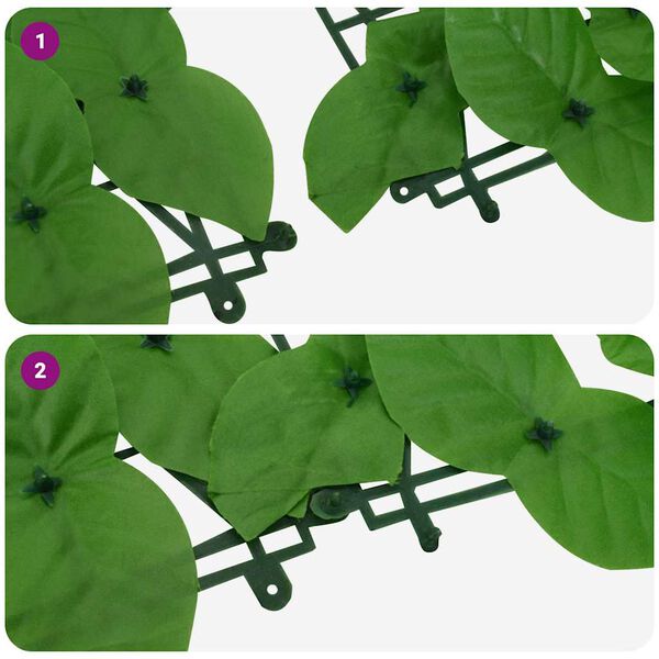 vidaXL Écran de balcon avec feuilles vert 200x100 cm