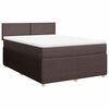 vidaXL Sommier &agrave; lattes de lit avec matelas Marron fonc&eacute; 140x190 cm