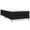 vidaXL Sommier &agrave; lattes de lit avec matelas Noir 100x200 cm Tissu