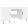 vidaXL Bureau Blanc 140x50x75 cm Bois d'ing&eacute;nierie