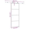 vidaXL Porte coulissante kit de quincaillerie noir 76x205 cm verre ESG