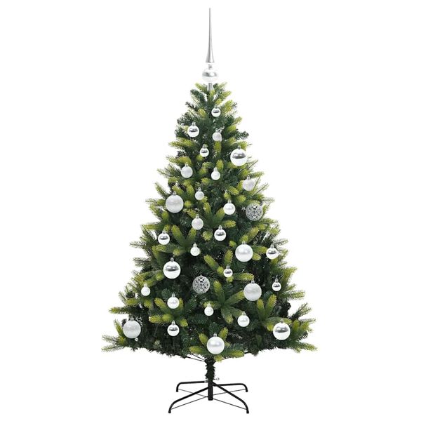 vidaXL Arbre de No&euml;l artificiel &agrave; charni&egrave;res 150 LED Vert 120 cm