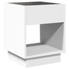 vidaXL Table de chevet avec LED infini blanc 40x40x50 cm
