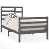 vidaXL Cadre de lit Gris Bois massif 90x190 cm Simple