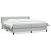 vidaXL Sommier &agrave; lattes de lit et matelas gris clair 200x210cm velours