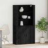 vidaXL Haut Armoire Ch&ecirc;ne noir 80 x 33 x 150 cm Bois d'ing&eacute;nierie