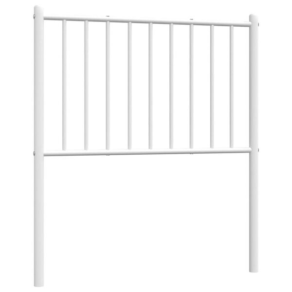 vidaXL T&ecirc;te de lit de remplacement m&eacute;tal blanc 75 cm