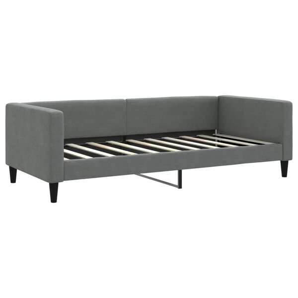 vidaXL Lit de repos sans matelas gris fonc&eacute; 90x190 cm tissu