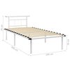 vidaXL Cadre de lit sans matelas blanc m&eacute;tal 100x200 cm