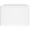 vidaXL Meuble TV suspendu Blanc 80x36x25 cm Bois d'ingénierie