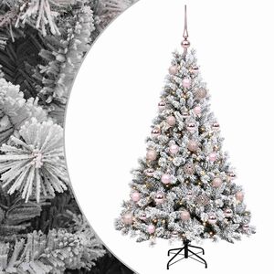 vidaXL Sapin de No&euml;l artificiel avec boules 120 cm 150 LED Blanc chaud