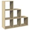 vidaXL &Eacute;tag&egrave;re s&eacute;paratrice de pi&egrave;ce 3 niveaux ch&ecirc;ne sonoma 99x29x99 cm