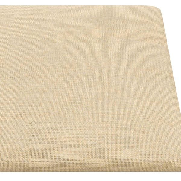 vidaXL T&ecirc;te de lit murale 12 pcs Cr&egrave;me 30 x 15 cm tissu