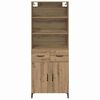 vidaXL Haut Armoire avec tiroir Ch&ecirc;ne artisanal 69,5 x 34 x 180 cm