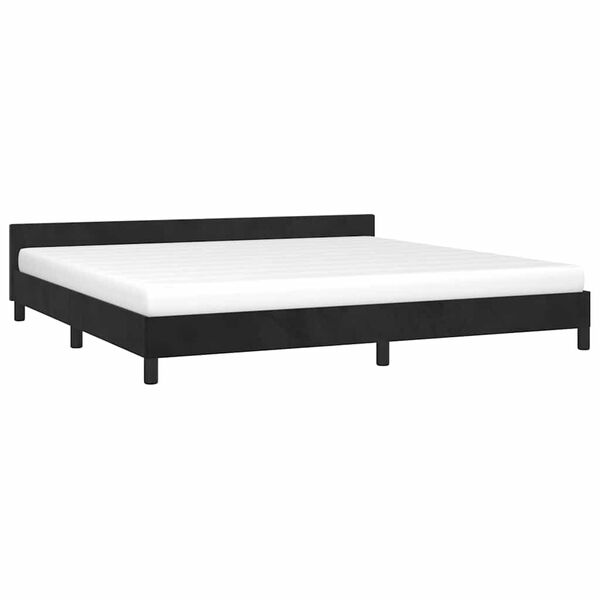 vidaXL Cadre de lit sans matelas noir 200x200 cm velours