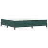 vidaXL Lit &agrave; ressorts avec matelas Vert fonc&eacute; 200 x 210 cm tissu