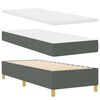 vidaXL Lit &agrave; ressorts avec matelas gris fonc&eacute; 90x190 cm Gris fonc&eacute;