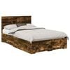 vidaXL Cadre de lit Ch&ecirc;ne fum&eacute; 120 x 200 cm Bois d'ing&eacute;nierie