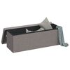 vidaXL Banc de rangement pliable gris clair faux lin