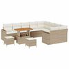 vidaXL Ensemble de canapé de jardin 12 pcs Beige polyrotin
