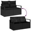 vidaXL Ensemble de Canap&eacute;s avec coussin 5 pcs Noir polyrotin
