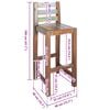 vidaXL Tabourets de bar lot de 2 bois massif de récupération