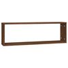 vidaXL &Eacute;tag&egrave;res murales cubiques 4 pcs Ch&ecirc;ne marron 80x15x26,5 cm