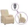 vidaXL Fauteuil inclinable Cr&egrave;me Similicuir daim