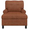 vidaXL Chaise longue avec coussin Marron 91 x 157 x 91 cm PU antique