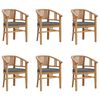 vidaXL Ensemble à manger de jardin 7 pcs Bois de teck solide