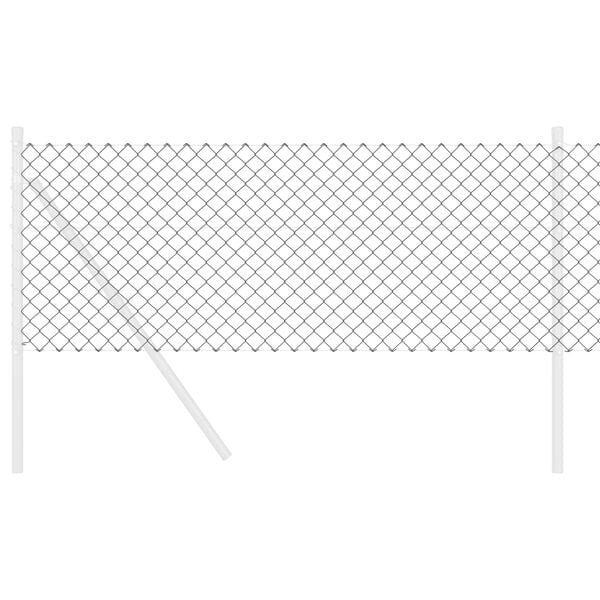 vidaXL Cl&ocirc;ture en treillis m&eacute;tallique Gris 25 x 0,4 m Acier
