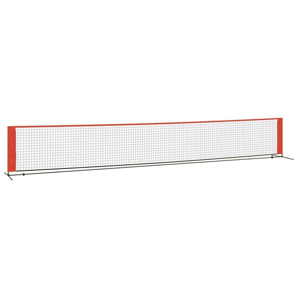 vidaXL Filet de tennis Noir et rouge 600x100x87 cm Polyester