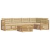 vidaXL Ensemble de canap&eacute;s d'ext&eacute;rieur 6 pc Blanc et Beige Polyester