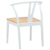 vidaXL Chaise de salle &agrave; manger 2 pcs Blanc et Naturel