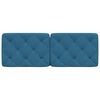 vidaXL Coussin de t&ecirc;te de lit bleu 120 cm velours