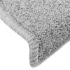 vidaXL Tapis d'escalier 30 pièces 65 x 24 x 4 cm Gris clair Demi-rond Grand