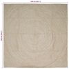 vidaXL Tapis de surface Carr&eacute; Naturel et Blanc 240 x 240 cm Jute