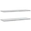 vidaXL &Eacute;tag&egrave;res murales 2 pcs 100x30 cm argent&eacute; acier inoxydable