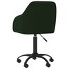 vidaXL Chaises pivotantes &agrave; manger lot de 2 vert fonc&eacute; velours