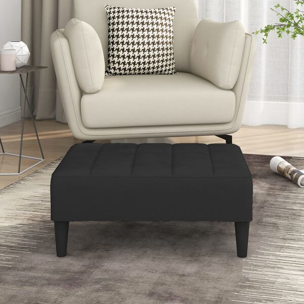 vidaXL Repose-pied Noir 78x56x32 cm Velours