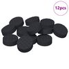 vidaXL Tapis de pieds de meubles 12 pcs Noir &Oslash; 14 x 4 mm EVA