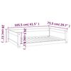 vidaXL Lit pour chien Blanc 105,5x75,5x28 cm Bois de pin solide