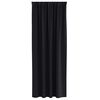 vidaXL Rideaux occultants avec anneaux 2 pcs Noir 245 x 140 cm